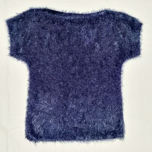 Jennifer Lopez Furry Short Sleeve Blouse